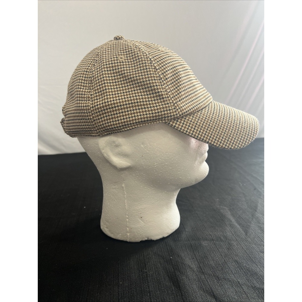Gap Hat Adjustable Houndstooth Wool Blend Strapback‎ Beige Black Casual Wear